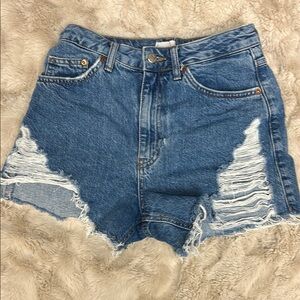 Denim Blue Distressed Women's Shorts